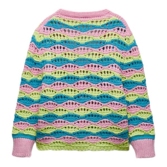 ZARA | Multicolored | STRIPED KNIT CARDIGAN - Picture 3 of 10